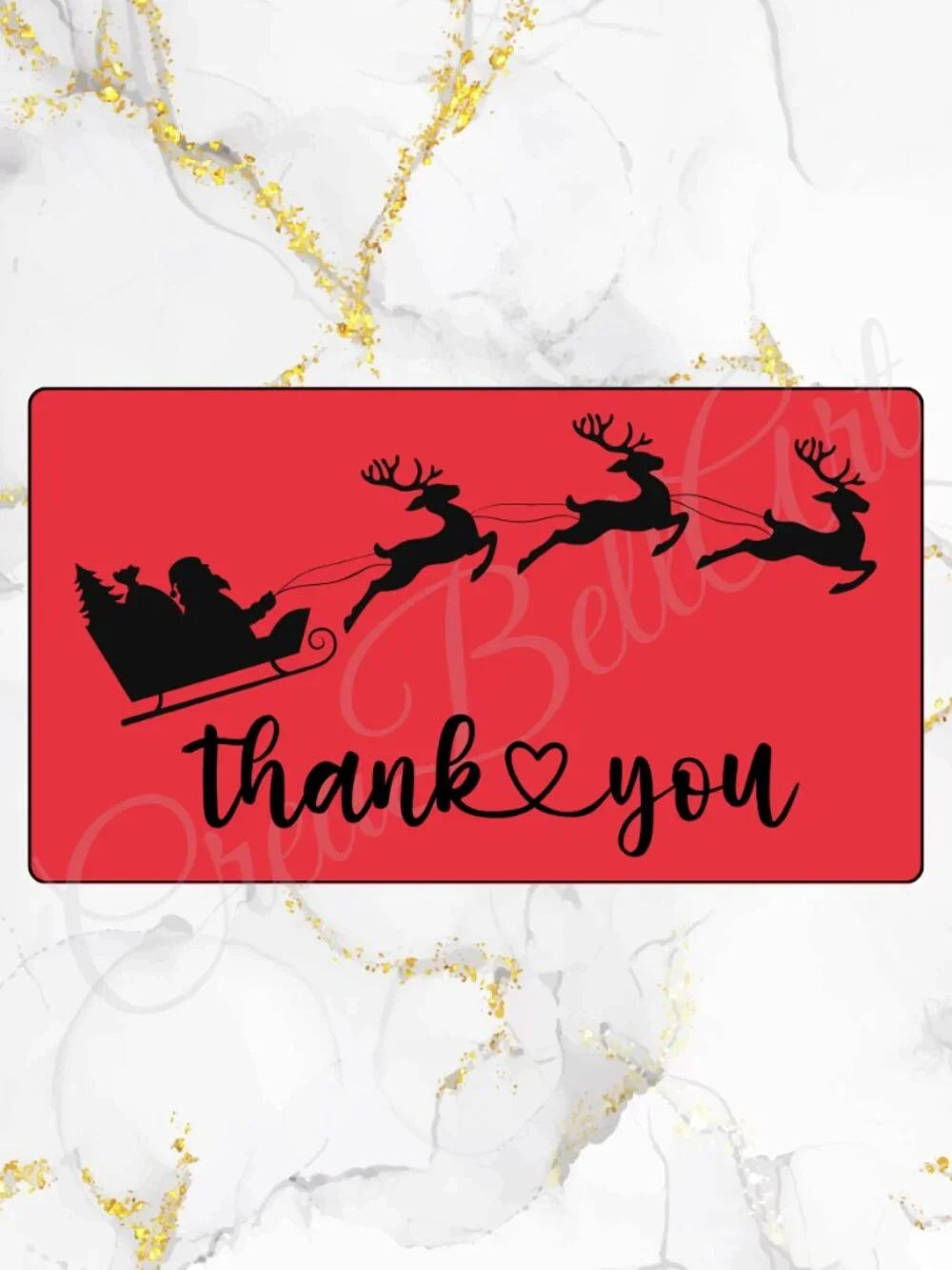 Christmas Thank You Stickers | Holiday Design | Small Business Packaging